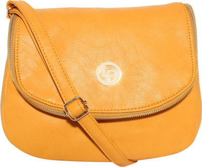 

Lino Perros Women Casual Yellow Leatherette Sling Bag
