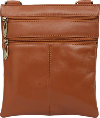 

Rambler Girls Casual Tan Genuine Leather Sling Bag