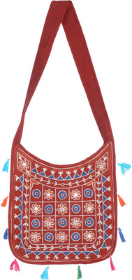

Rajrang Women Evening/Party Maroon Cotton Sling Bag