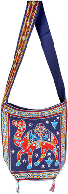 

Rajrang Women Casual Red, Purple Cotton Sling Bag, Purple;red