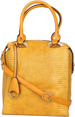 Kleio Women Yellow PU Satchel at flipkart