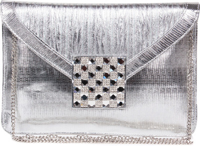 

Reedra Women Evening/Party Silver PU Sling Bag
