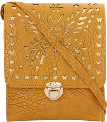 

Style Villaz Women Casual Tan Leatherette Sling Bag