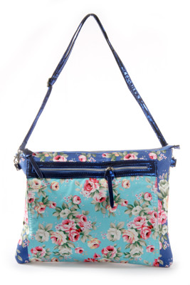 

Harp Women Casual Blue Leatherette Sling Bag