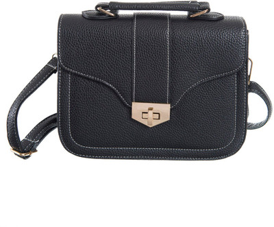 

Peaubella Women Casual Black Leatherette Sling Bag