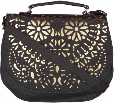 

Satchel Women Casual Black PU Sling Bag