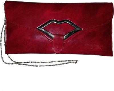 

Surmount Girls Evening/Party Maroon PU Sling Bag