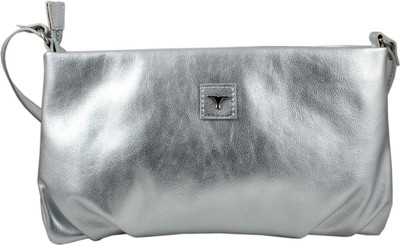 

Bulchee Women Casual Silver PU Sling Bag