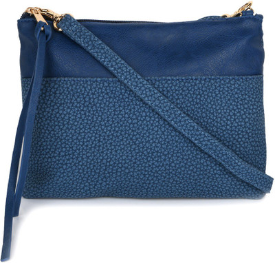 Cappuccino Women Casual Blue Leatherette Sling Bag