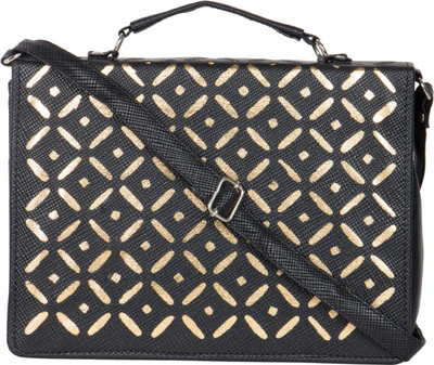 

MTE Girls Casual Black Leatherette Sling Bag