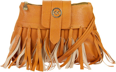 

JG Shoppe Women Casual Orange PU Sling Bag