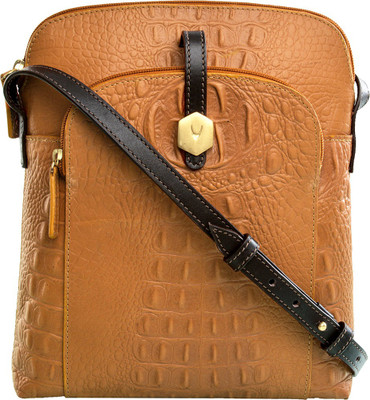 

Hidesign Women Formal Tan, Brown Genuine Leather Sling Bag, Brown;tan