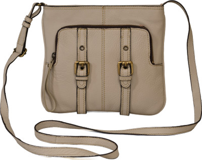 

Sophia Visconti Women Casual Beige Genuine Leather Sling Bag
