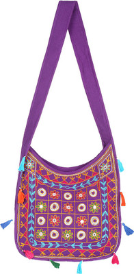 

Rajrang Women Casual Purple Cotton Sling Bag