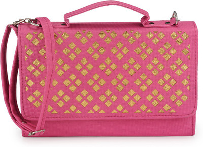 

Frosty Fashion Women Casual Pink PU Sling Bag