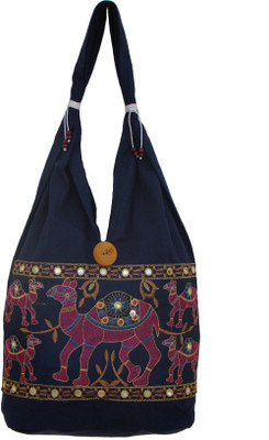 

The Living Craft Women Casual Multicolor Cotton Shoulder Bag