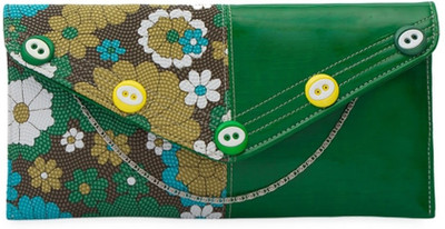 

Skyways Women Evening/Party Green PU Sling Bag