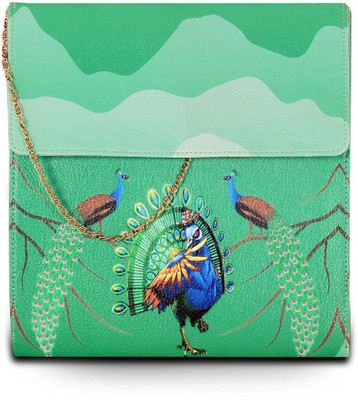 

The G Street Women Evening/Party Green PU Sling Bag