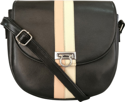 

Toteteca Women Casual Black PU Sling Bag
