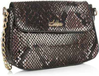

Addons Women Evening/Party Brown PU Sling Bag
