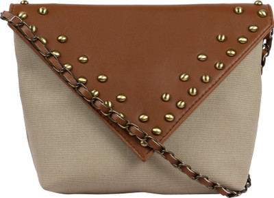 

Kanvas Katha Women Casual Brown Canvas Sling Bag