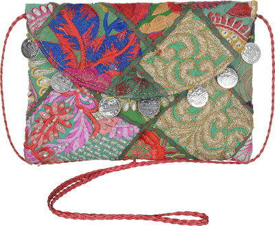 

Jewel Fab Art Women Casual Multicolor Cotton Sling Bag