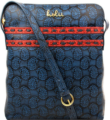 

Holii Women Casual Blue Genuine Leather Sling Bag