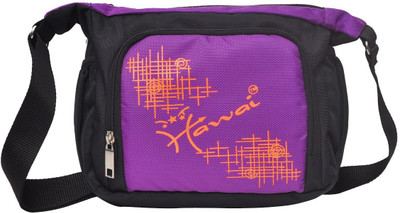 

Hawai Men & Women Casual Purple, Black Polyester Sling Bag, Black;purple