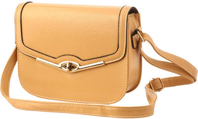 

Young & Forever Women Casual Beige PU Sling Bag