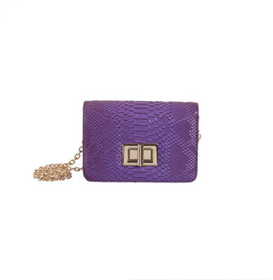 

Peaubella Women Evening/Party Purple PU Sling Bag