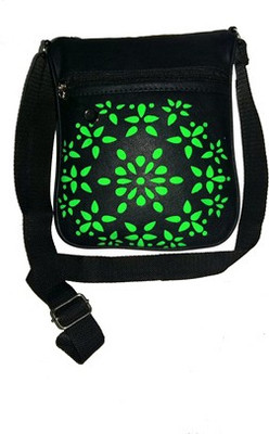 

Surmount Girls Casual Black PU Sling Bag