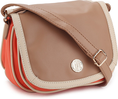 

Lavie Women Casual Orange, Tan Sling Bag