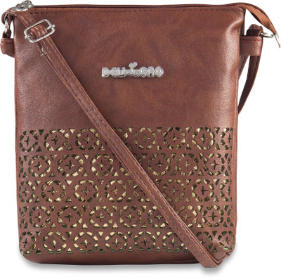 

Felicita Women Casual Brown PU Sling Bag