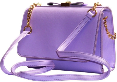 

Godinattire Women Evening/Party Purple PU Shoulder Bag