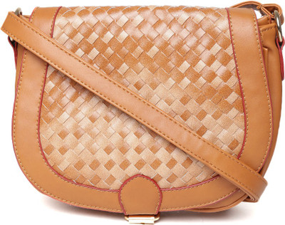 

Abrazo Girls Casual Brown PU Sling Bag