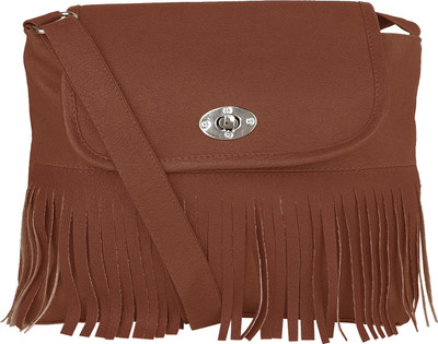 

Gyan Collections Women Casual Brown PU Sling Bag