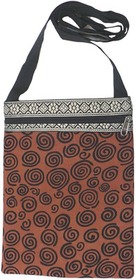 

Bhamini Women Brown Cotton Sling Bag
