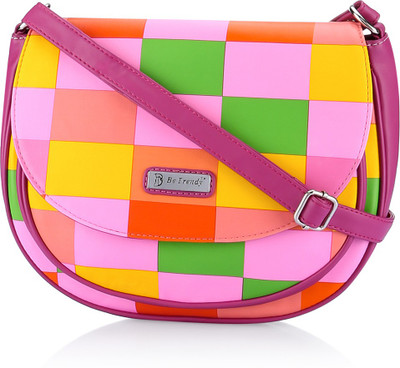

Be Trendy Girls Casual Multicolor PU Sling Bag