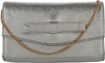 

Berrypeckers Women Evening/Party Silver PU Sling Bag