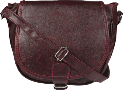

Marie Girls Casual Maroon PU Sling Bag