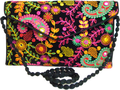 

5elementz Girls Evening/Party Multicolor Velvet Sling Bag