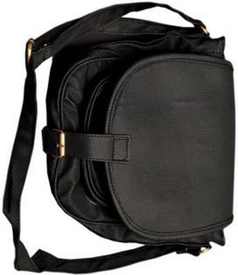 

Rapidcostore Women Casual Black PU Sling Bag
