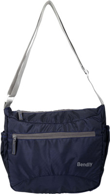 

Bendly Men & Women Casual Blue Nylon Sling Bag