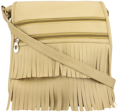 

lavu&me Girls Casual Beige Polyester Sling Bag