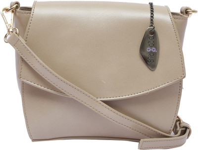 

Pepgirls Girls Casual Beige Leatherette Sling Bag