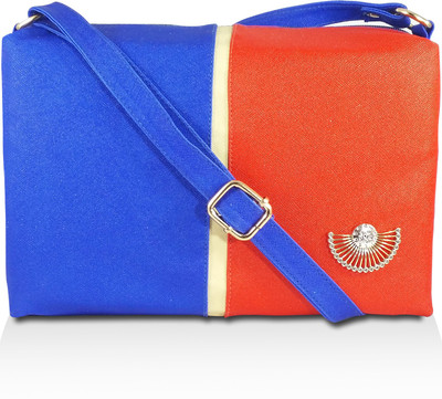 

Speed x fashion Girls Casual Blue, Red Rexine Sling Bag