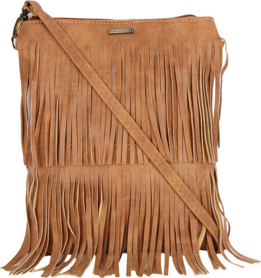 

Lino Perros Women Casual Brown Leatherette Sling Bag