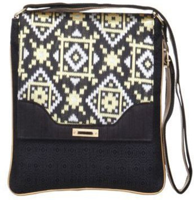 

Sunbeams Women Casual Black Silk Sling Bag