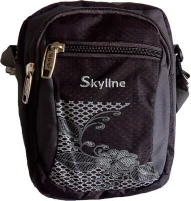 

Skyline Men & Women Casual Black Polyester Sling Bag