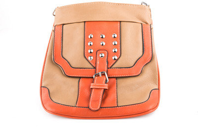 

Russo Fashion Girls Casual Orange PU Sling Bag